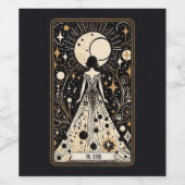 Wedding Tarot Bride Weinetikett (Einzelnes Label)