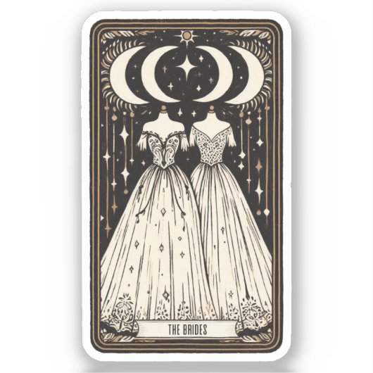 Wedding Tarot Brides Aufkleber (Vorderseite)