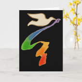 Wedding tauchte mit Regenbogen-Band Karte (Gelbe Blume)