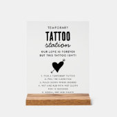 Wedding Temporary Tattoo Station Bar Instruction Acrylschild (Vorderseite)