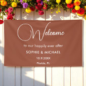Wedding Terracotta Brown Willkommen Banner