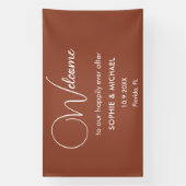 Wedding Terracotta Brown Willkommen Banner (Vertikal)