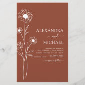 Wedding Terracotta Burnt Orange Floral (Vorderseite)
