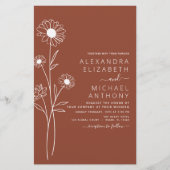Wedding Terracotta Burnt Orange Floral (Vorderseite)
