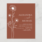 Wedding Terracotta Burnt Orange Floral (Vorderseite)