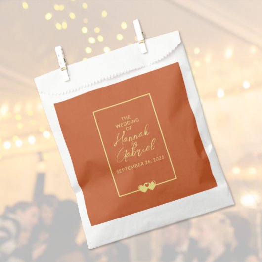 Wedding Terracotta Gold Geschenktütchen