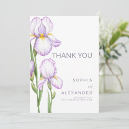 Wedding Thank You Cards " Delicate irises" Dankeskarte