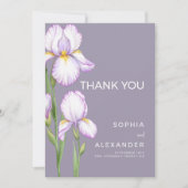 Wedding Thank You Cards " Delicate irises" Dankeskarte (Vorderseite)