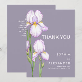 Wedding Thank You Cards " Delicate irises" Dankeskarte