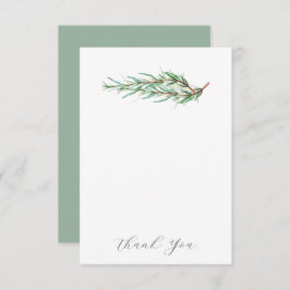 Wedding Thank You Cards Elegant Rosemary Dankeskarte