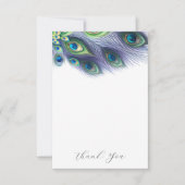 Wedding Thank You Cards Majestic Peacock Dankeskarte (Vorderseite)