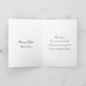 Wedding Thank You Dankeskarte (Innenseite)