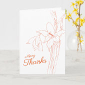 Wedding thank you karte (Gelbe Blume)