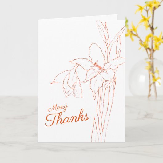 Wedding thank you karte (Gelbe Blume)