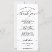 Wedding Thank You Place Card - Classic Script (Vorderseite)