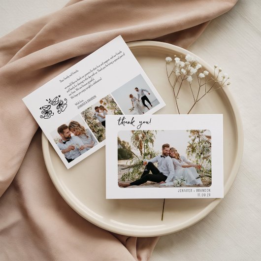 Wedding thank you whimsical dankeskarte