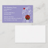 Wedding Theme Bride Groom Flowers Visitenkarte (Vorne/Hinten)