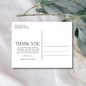 Wedding Three Foto Collage Vielen Dank Postkarte