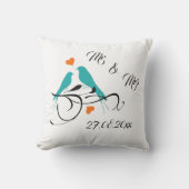 Wedding Throw Pillow Mr. & Mrs. Kissen (Vorderseite)