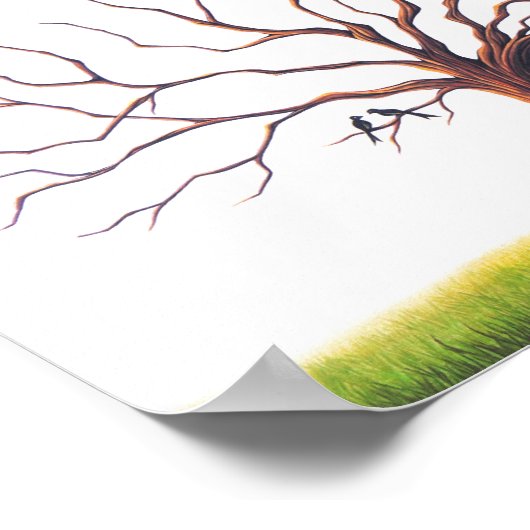 Wedding Thumbprint Gäestbook Poster (Ecke)