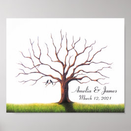 Wedding Thumbprint Gäestbook Poster