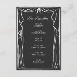 Wedding Timeline Illustrated Curtain Begleitkarte