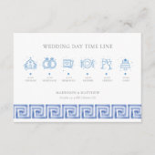 Wedding Timeline Santorini Griechenland Begleitkarte (Vorderseite)
