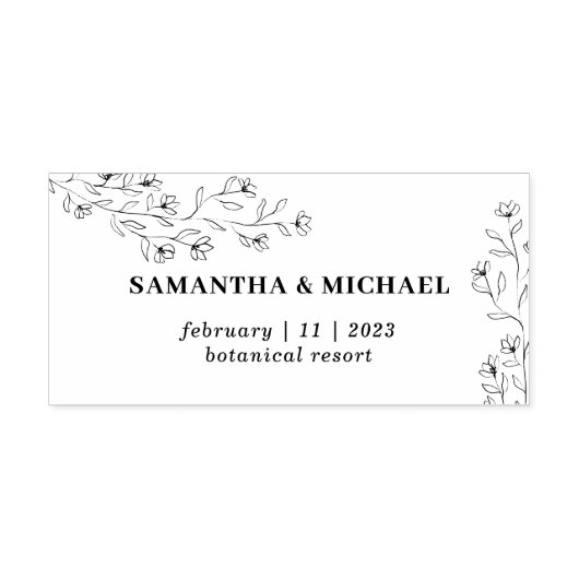 Wedding Tiny Blume Zeichn Permastempel (Design)