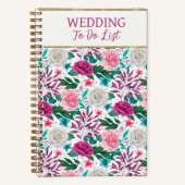 Wedding To Do List Planner Notizblock (Vorderseite)