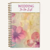 Wedding To Do List Planner Notizblock (Vorderseite)