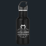 Wedding Trauzeuge Tuxedo Krawatte Black Edelstahlflasche<br><div class="desc">Hochzeitlicher Trauzeuge Tuxedo Krawatte Schwarzes Wasser Flasche</div>