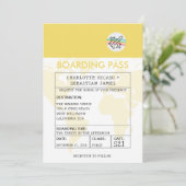 Wedding Travel Boarding Pass Novelty Einladung (Stehend Vorderseite)