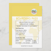 Wedding Travel Boarding Pass Novelty Einladung (Vorne/Hinten)