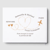 Wedding Travel Flight Airplane trekking Gästebuch (Rückseite)