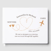 Wedding Travel Flight Airplane trekking Gästebuch (Vorderseite)
