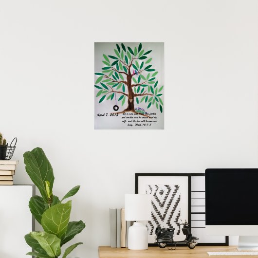 Wedding Tree Guest Book Gift Poster (Heimbüro)