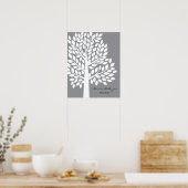 Wedding Tree Poster - Grau (Küche)