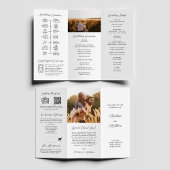 Wedding Trifold Program Infographic Timeline Flyer