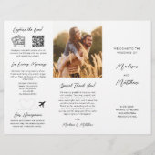 Wedding Trifold Program Infographic Timeline Flyer (Vorne)