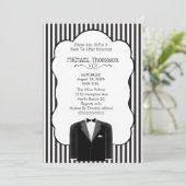 Wedding Tux Bachelor Party Einladung (Stehend Vorderseite)