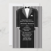 Wedding Tux Black Krawatte Affair Party Einladung (Vorderseite)