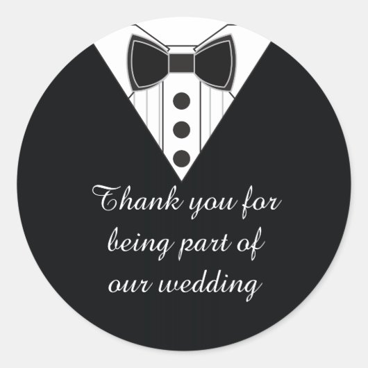 Wedding Tuxedo Danke Ihnen für Stickers (Vorderseite)