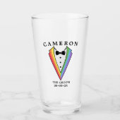 Wedding Tuxedo Gay LGBTQ+ der Groom Glas (Vorderseite)