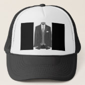 Wedding Tuxedo Groom Hat Cap Truckerkappe (Vorderseite)