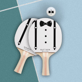 Wedding Tuxedo Suspenders Bow Krawatte Tischtennisball