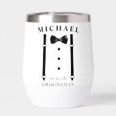 Wedding Tuxedo Suspenders Bow Krawatte Trauzeuge (Rückseite)