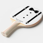 Wedding Tuxedo Suspenders Bow Tie Groomsman Tischtennis Schläger (Vorderseite)