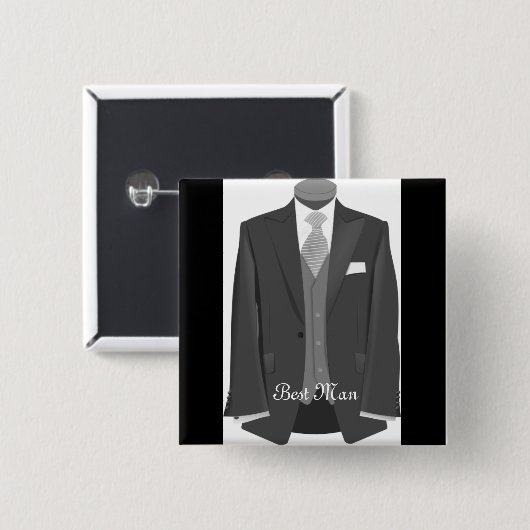 Wedding Tuxedo Trauzeuge Button Button Abzeichen G (Vorne & Hinten)