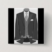 Wedding Tuxedo Trauzeuge Button Button Abzeichen G (Vorderseite)