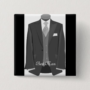 Wedding Tuxedo Trauzeuge Button Button Abzeichen G